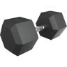 Гантель гексагональная UNIX FIT 45 кг обрезиненная DBHEX45x2